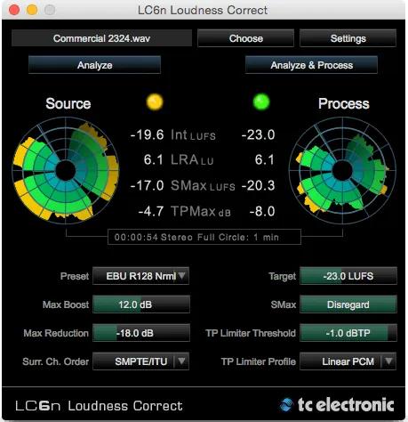 TC Electronic LC6N - Loudness Corrector
