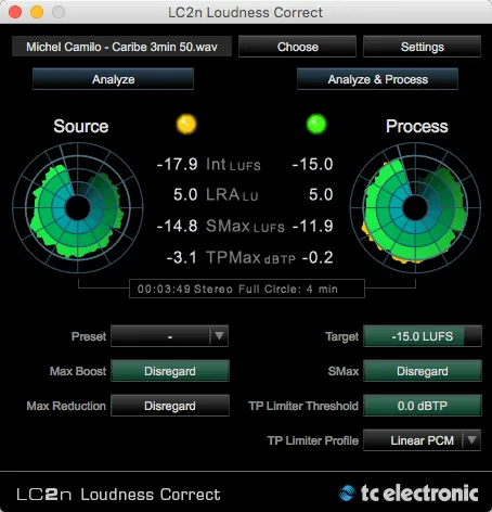 TC Electronic LC2 - Stereo Loudness Corrector