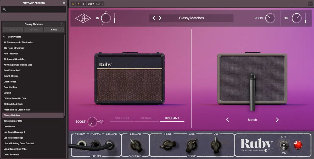 Universal Audio UAD Ruby &#39;63 Top Boost Amplifier