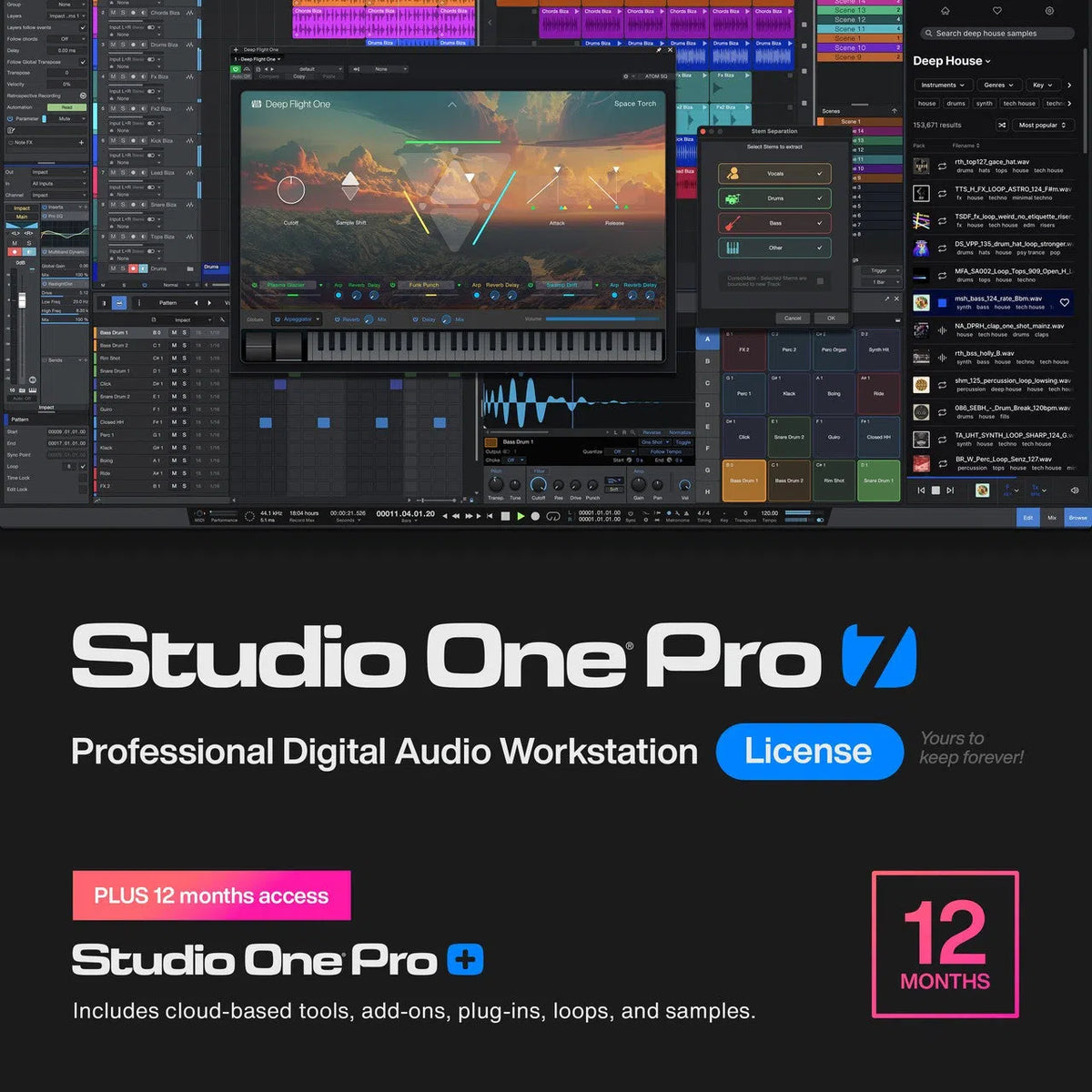 PreSonus Studio One Pro 7 and 12 Months Studio One Pro+