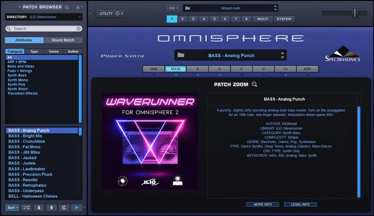 ILIO Waverunner - Patches for Omnisphere 2
