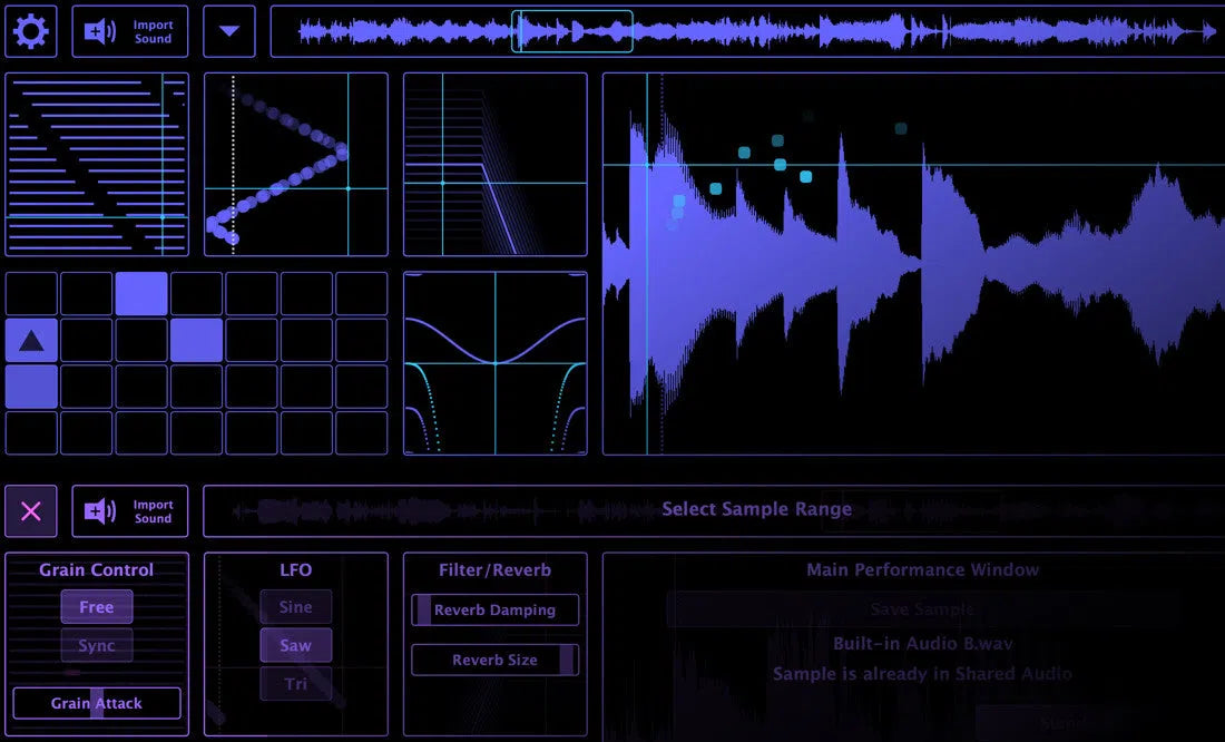 Tracktion SpaceCraft Granular Synthesizer