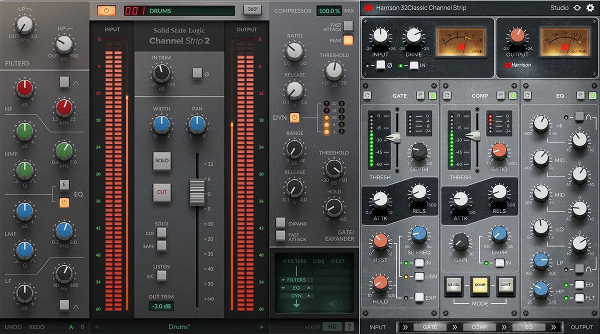 SSL Channel Strip 2 and Harrison 32Classic Channel