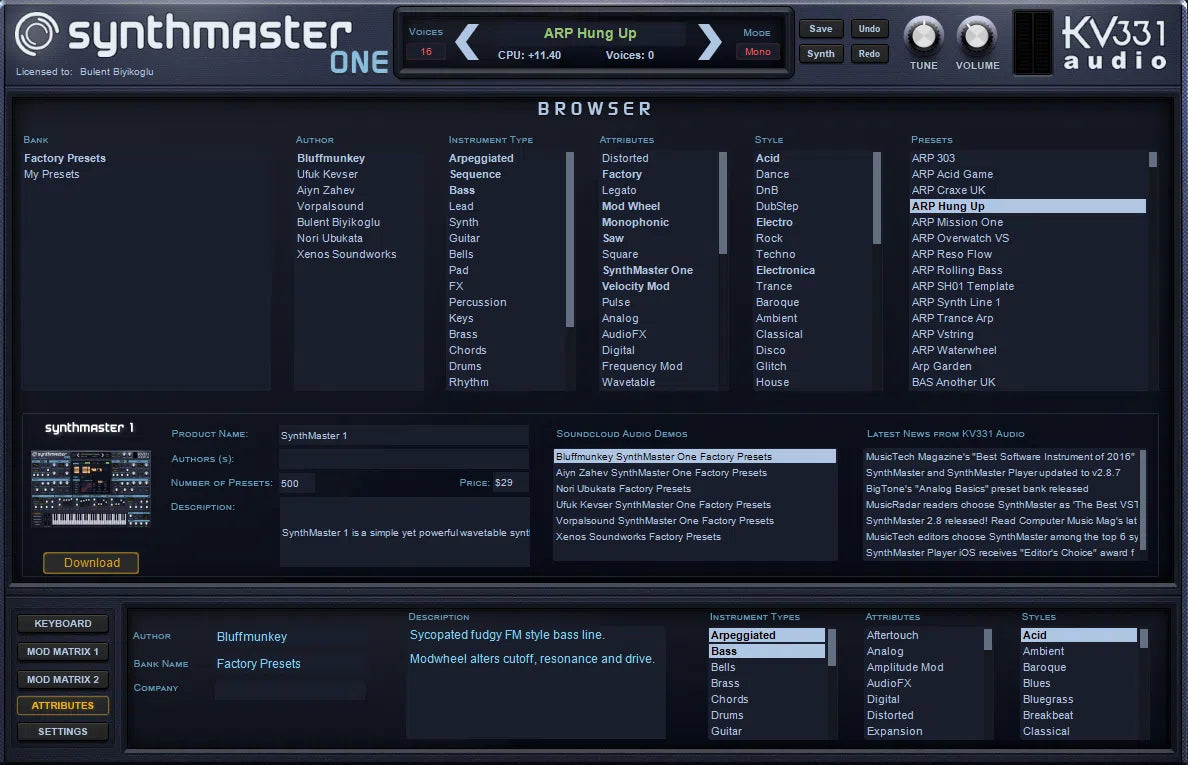 KV331 Audio SynthMaster One Crossgrade from SynthMaster Player