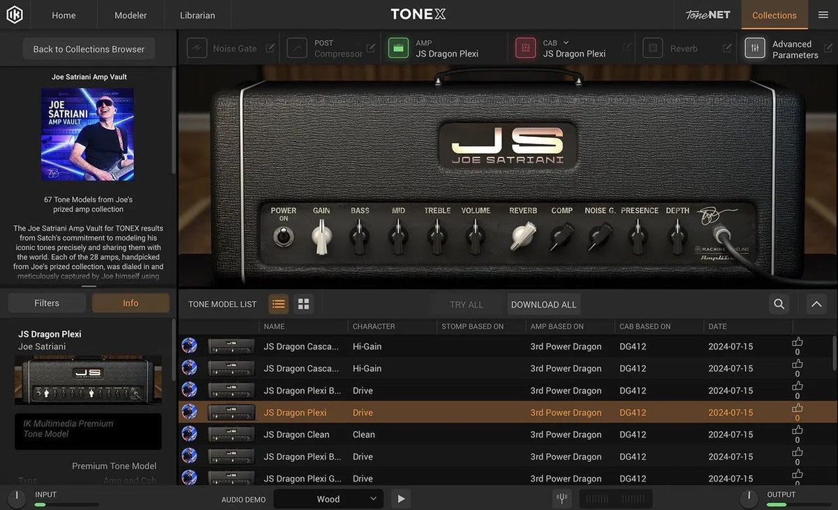 IK Multimedia TONEX Joe Satriani Amp Vault