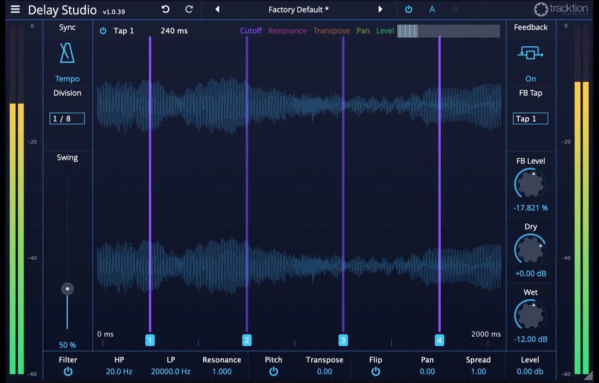 Tracktion DAW Essentials - Delay Studio