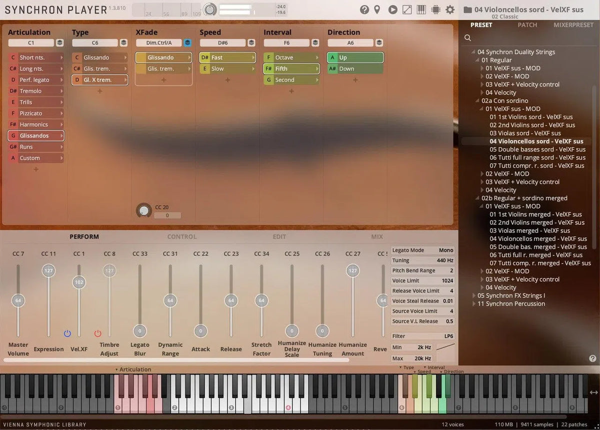 Vienna Synchron Duality Strings (Sordino) Full Library