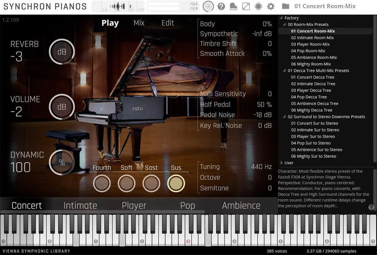 Vienna Synchron Fazioli F308 Standard Library