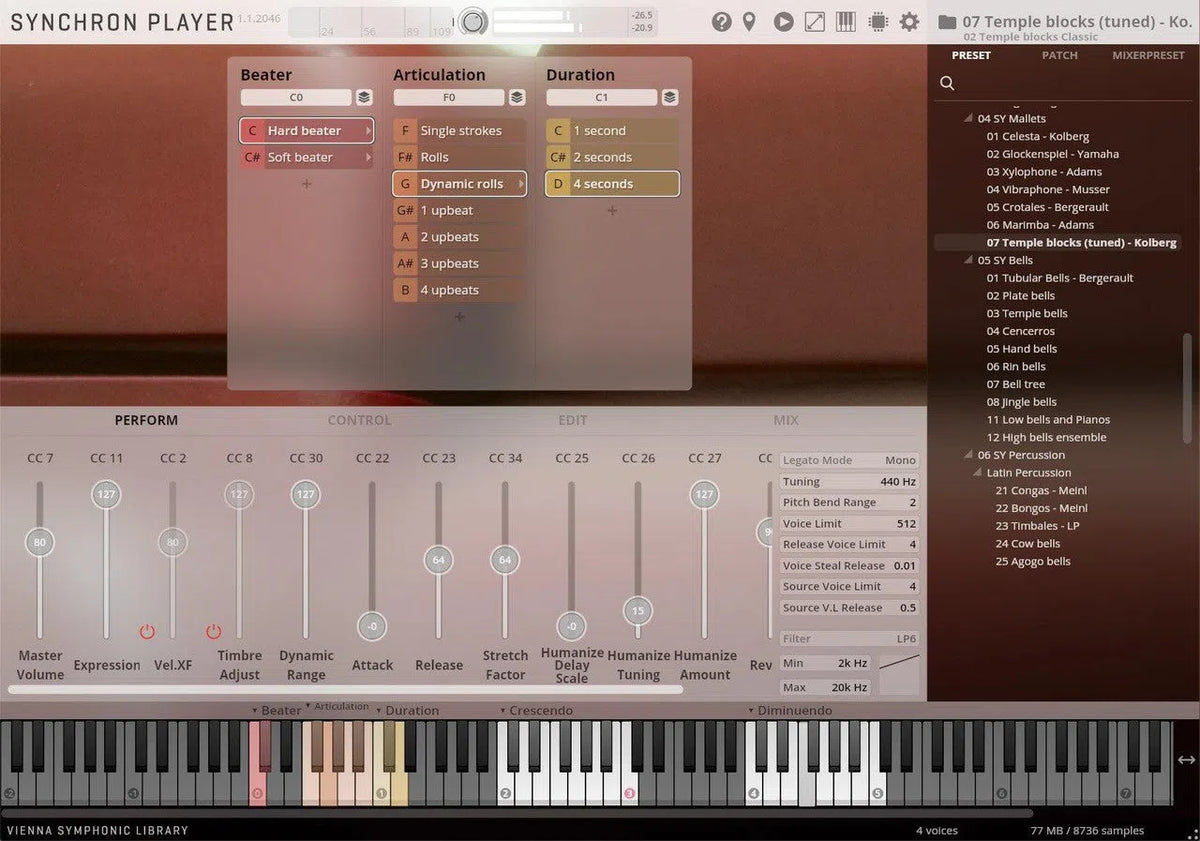 Vienna Synchron Mallets III Full Library