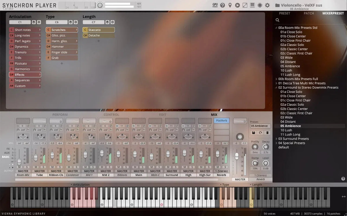 Vienna Synchron Solo Cello Standard Library