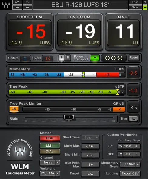 Waves WLM Plus Loudness Meter